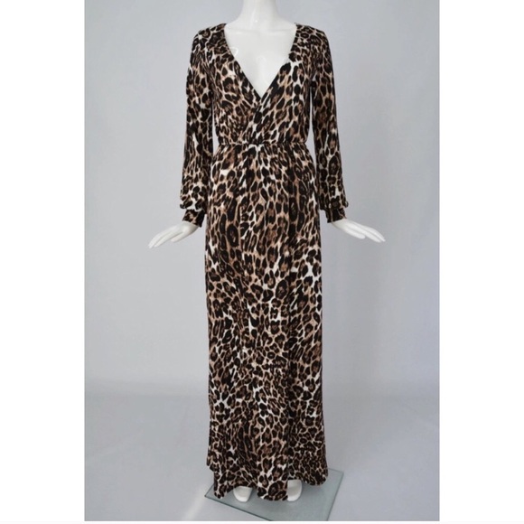 NEW! Maxi Leopard Print Dress - Picture 3 of 4